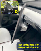 Under Screen Storage Organizer for Tesla Model Y Model 3 Accessories(include Juniper & Highland), Rattle-Free Push Latch Mechanism Perfect Fit, Tissue Dispenser, Hidden for Personal Valuables