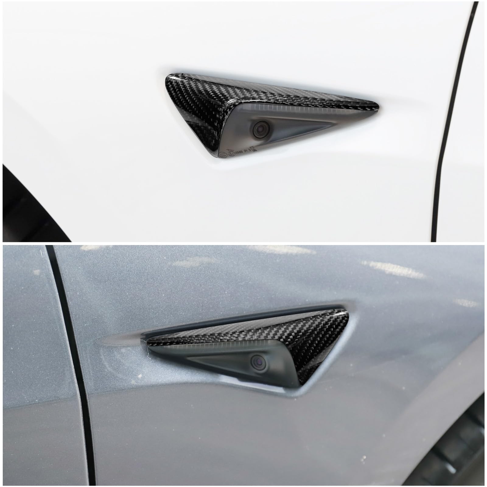 BLAKAYA HW4.0 Carbon Fiber Turn Signal Side Camera Covers for Tesla Model 3 2017-2023 & Model Y 2020-2023