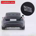 BETTERHUMZ Plaid Performance Decal Sticker Compatible with Tesla Cybertruck Model 3 Y X S Roadster Highland Carbon Fiber Car Rear Trunk Trim Exterior Accessories (Black)