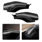 Femibon Steering Lever Cover for Tesla Model 3 Model Y 2017-2024, Carbon Fiber Pattern Car Gear Shift Cover, Steering Wheel Cover Tesla Model 3 Model Y 2024 Accessories(Glossy Carbon Fiber Pattern)