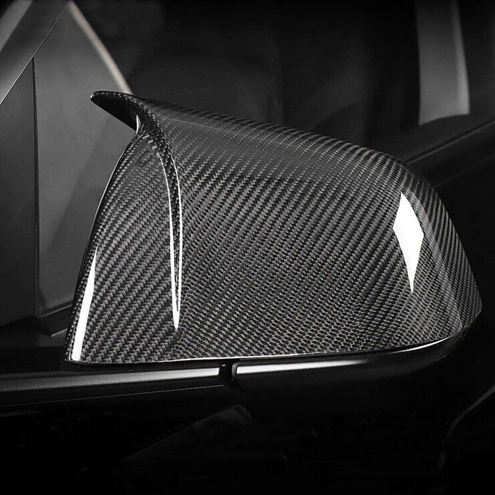 MCARCAR KIT Dry Carbon Fiber Mirror Cover Caps for Tesla Model S 2021-2023 Add-on Side Rearview Mirror Caps Car Exterior Outside Shell Factory Outlet