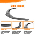 2021-2025 Tesla Model S - Front Bumper Lip Spoiler, Fits all 2021-2025 Tesla Model S, PP Black with Carbon Fiber Print Track Pack Style Add-on Front Splitter Air Dam Chin Protector, (3 Piece) -$77.98s