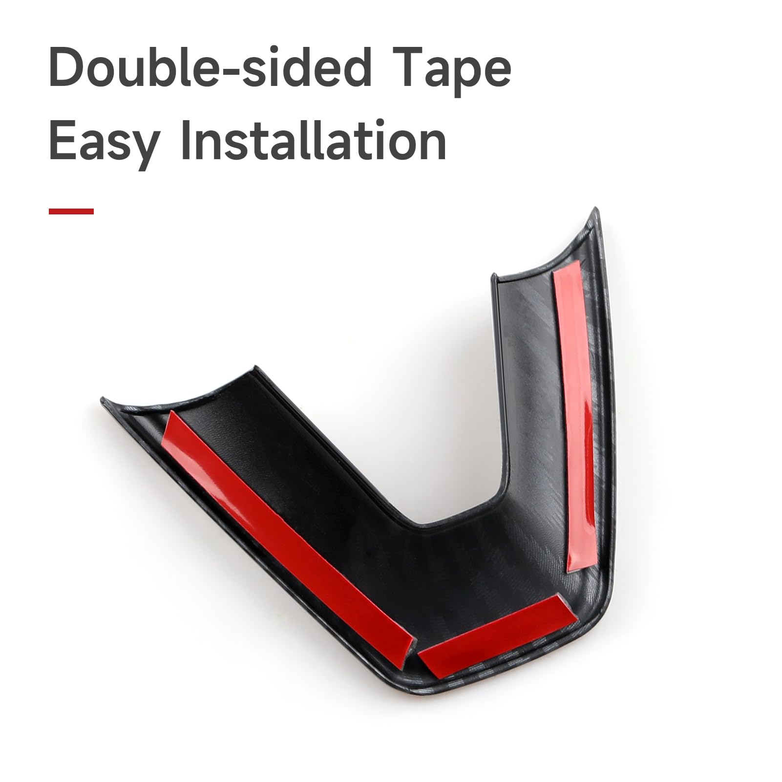 for Tesla Model 3 Highland 2024 2025 2026 Model Y Juniper 2025 2026 Accessories Interior Car Steering Wheel Trim Carbon Style ABS Decal Sticker (Style A)