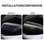 Femibon Steering Lever Cover for Tesla Model 3 Model Y 2017-2024, Carbon Fiber Pattern Car Gear Shift Cover, Steering Wheel Cover Tesla Model 3 Model Y 2024 Accessories(Glossy Carbon Fiber Pattern)