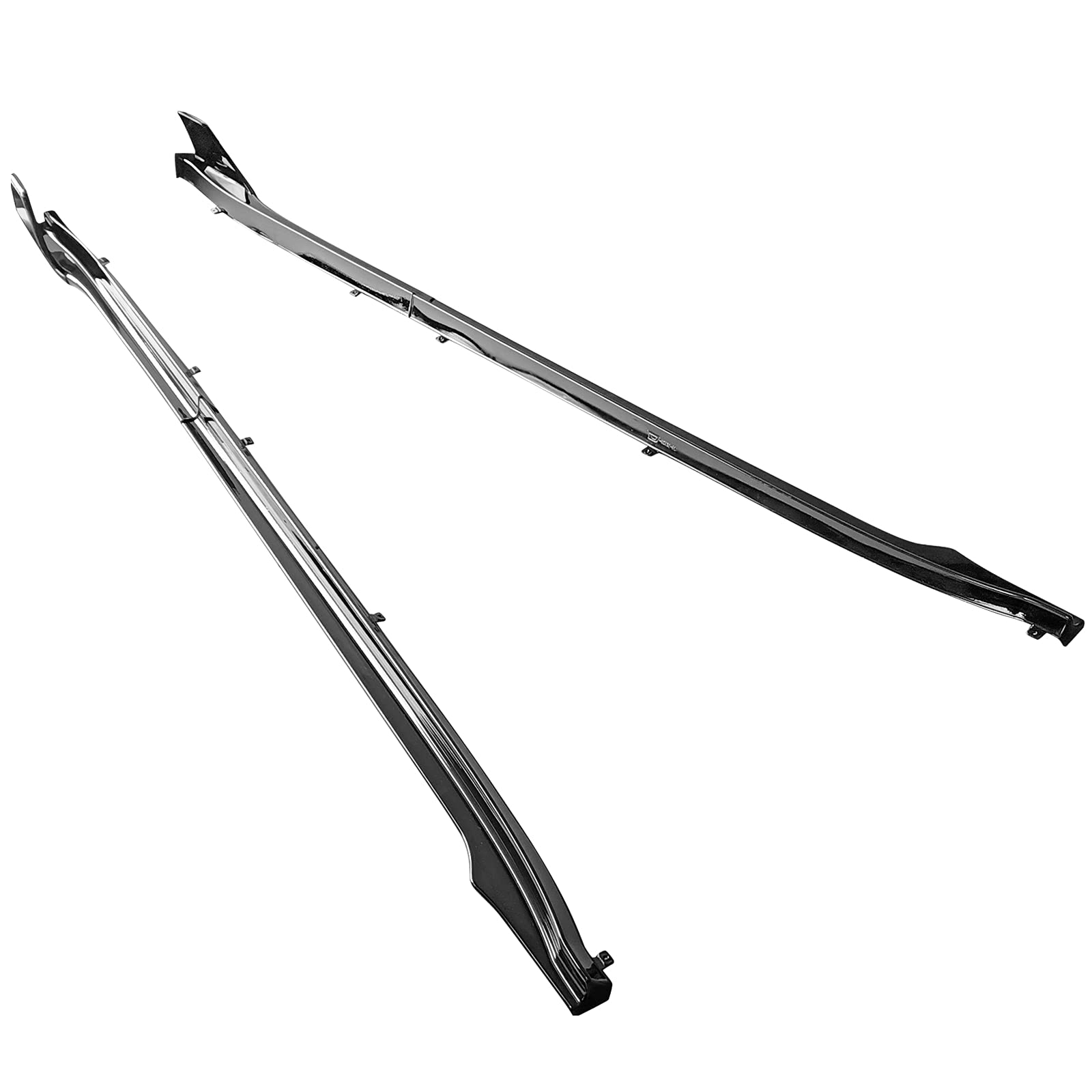 IKON MOTORSPORTS, Side Skirts Extension Compatible with 2017-2025 Tesla Model 3, V Style Painted Gloss Black Rocker Panel Driver Passenger Side 6PC PP, 2018 2019 2020 2021 2022 2023 2024