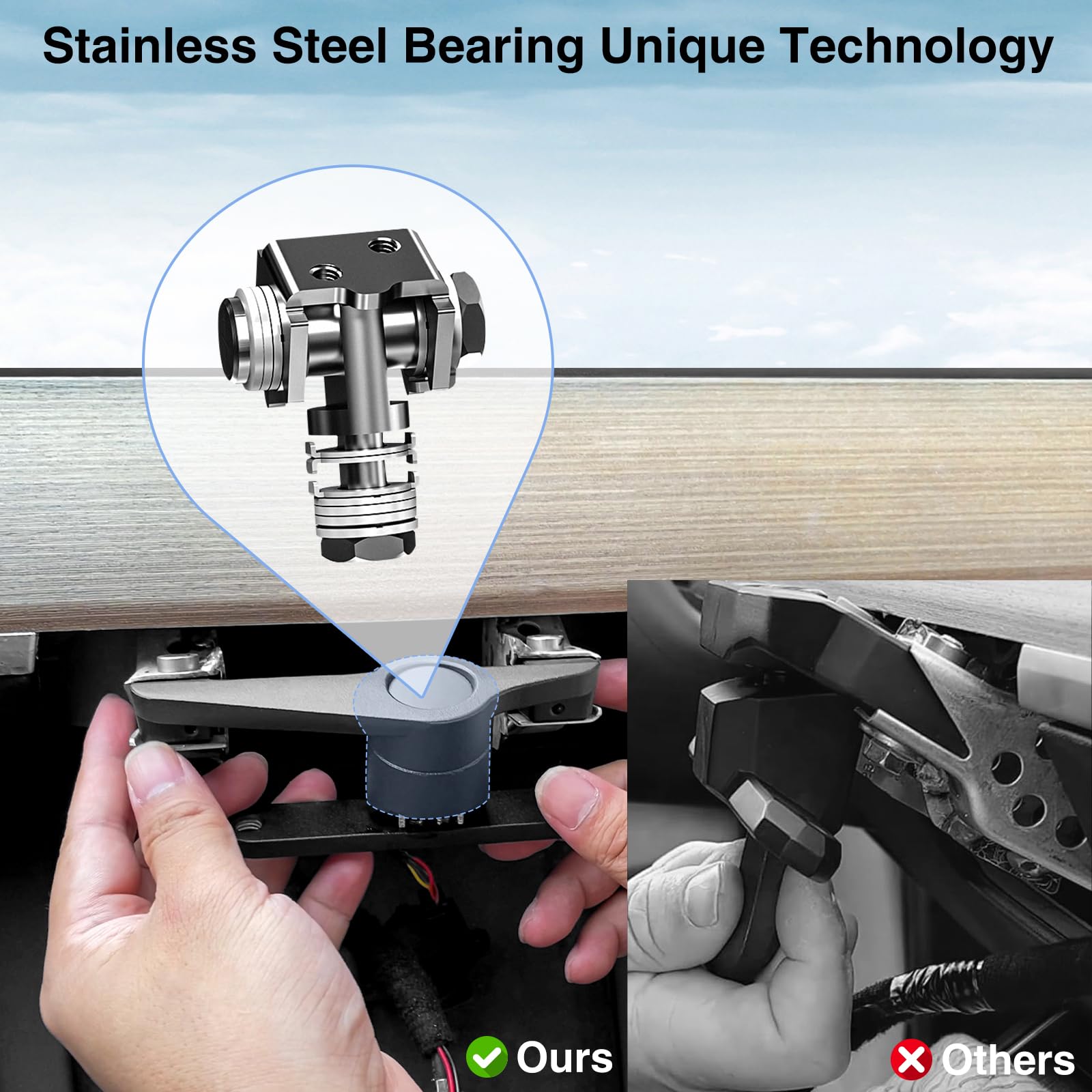 AAMHHM Screen Swivel Mount for Tesla Model Y 2019-2024 & Model 3 2017-2023 Left/Right 30° Up/Down 15° Rotating Four Directions Aluminium Alloy Tesla Screen Rotating Bracket