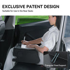 YONZEE Foldable Desk Food Tray (Carbon Edition) for Tesla Model Y Model 3 S X Y Juniper- Upgraded Table with Support Leg for Dining, in-Car Work, Travel and Outdoor (1 Pack)