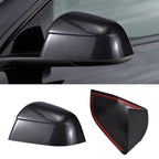 Compatible with Tesla Model Y Side Mirror Cover Caps 2021-2025 (Incl. Juniper),2-Piece Aerodynamic Wind Blade Cover Set,Easy Install & Anti-Scratch Protector(Carbon Fiber Style)