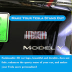 YHCDSEA Dual Motor Badge Emblem Sticker Plaid Decor Compatible for Model 3 Y X S Accessories (A-Plaid)