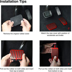 QIRUIMY Foot Pedal Pads Set for Tesla Model 3 Model Y, Non-Slip Performance Aluminum Car Accessories Brake & Accelerator Pedal Covers for Model 3/Y (Red)