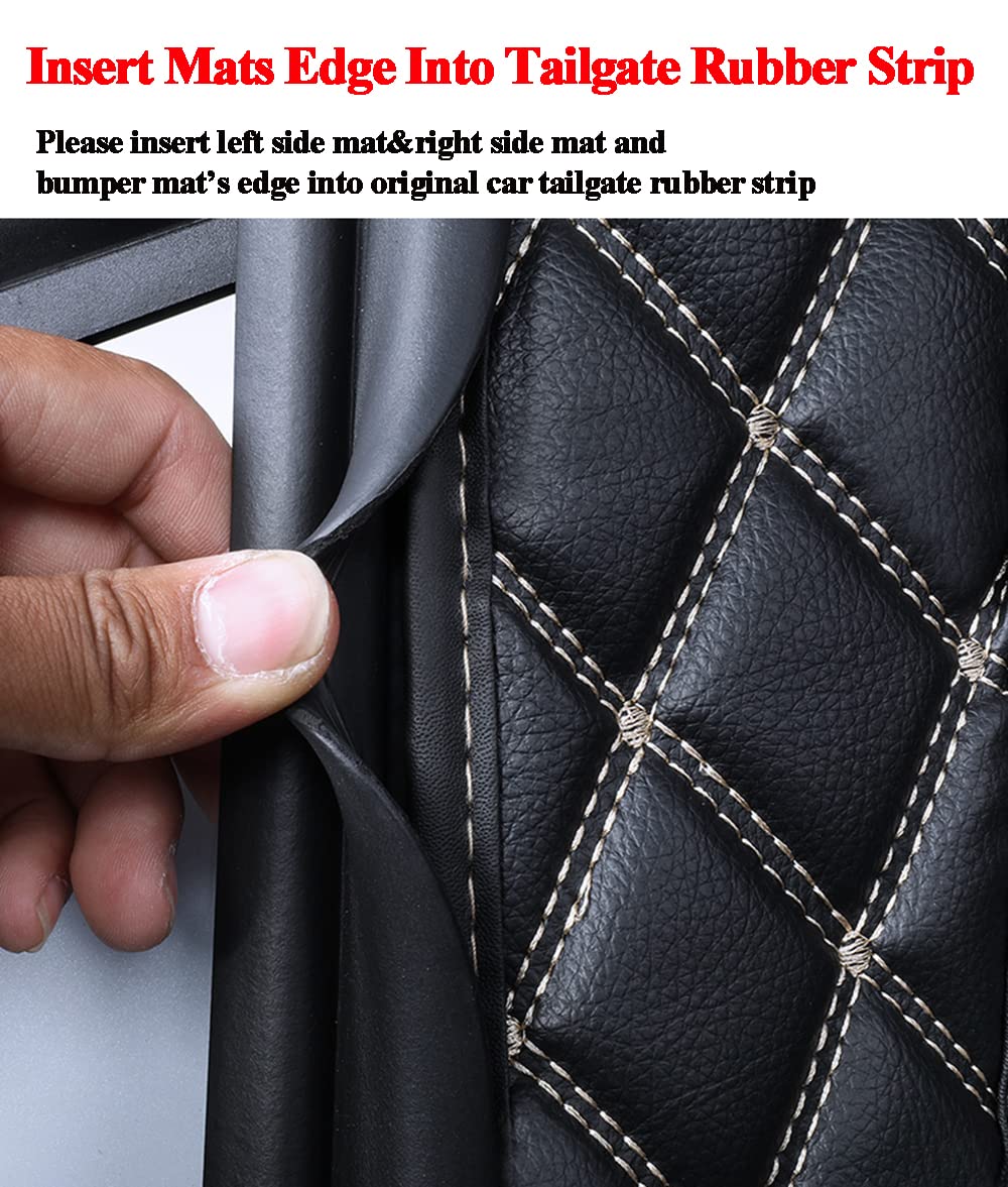 Trunk Cover Mat for 2020-2025 Tesla Model Y 5-Seater Red Cargo Mat (Rear Backrest Protector+Trunk Protector+Both Side Panels) Full Coverage Protection Tesla Model Y Accessories