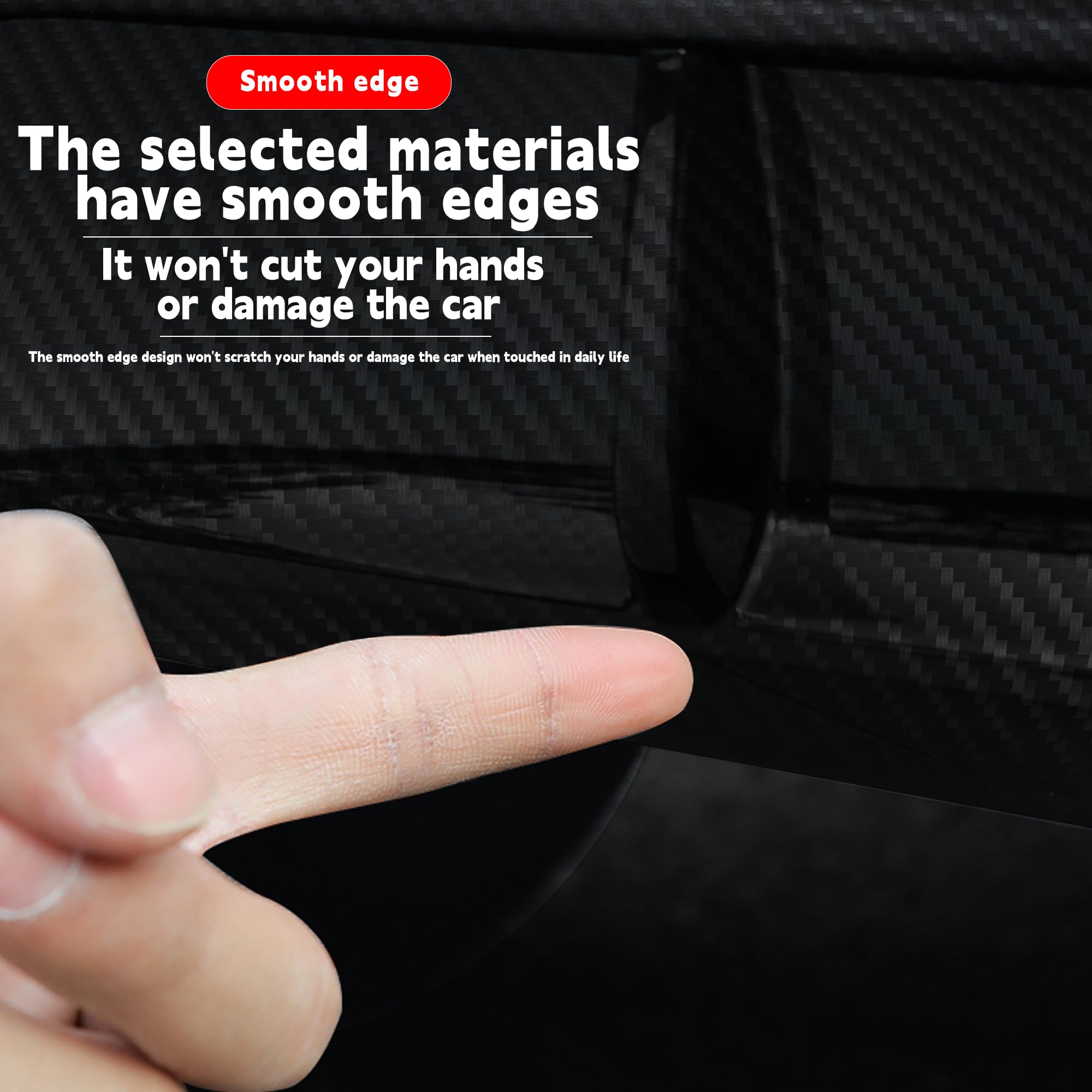 Rear Diffuser for Telsa Model Y Juniper 2025-2026 Without Drilling，Trunk Decoration Accessories Model Y Juniper Rear Bumper Molding Protector Lip Made of PP Material (Matte Carbon Fiber)