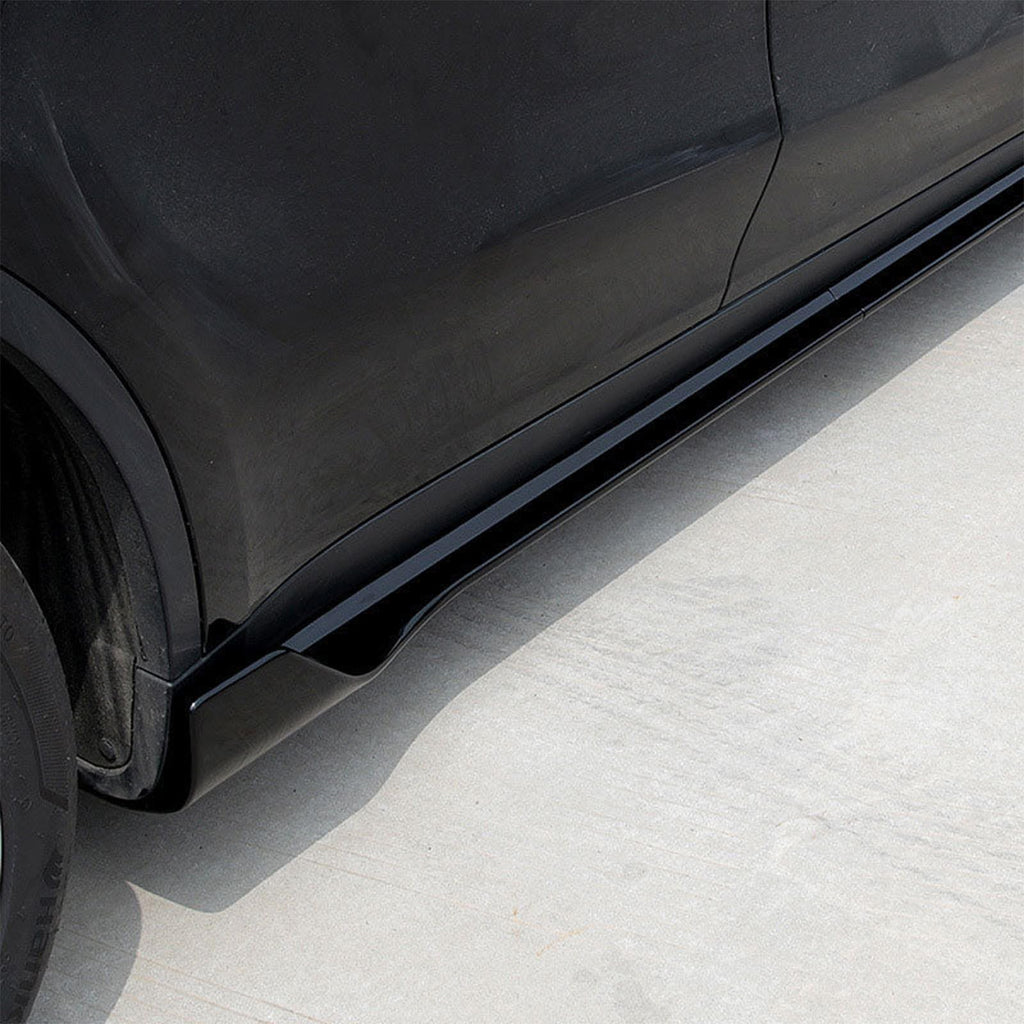 SKKYORO 4-Piece Side Skirt Extension Kit for Tesla Model Y 2020-2024, Gloss Black ABS Rocker Panel Splitter