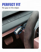 ZQULOYO Carbon Fiber Steering Column Lever Cover for Tesla Model Y Juniper 2025-2026, Interior Trim Upgrade