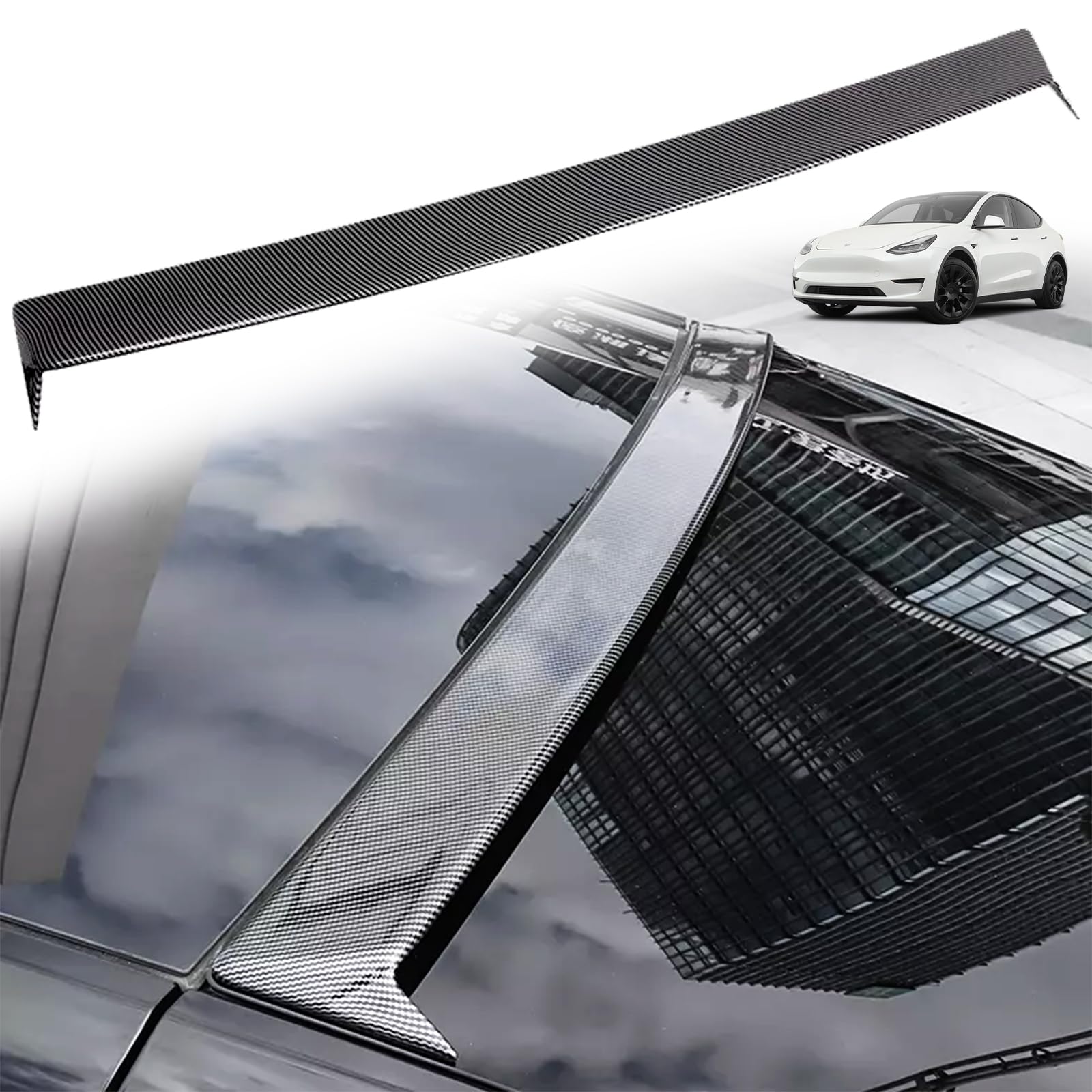 Rear Window Spoiler for Tesla Model Y ABS Roof Spoiler Tail Wing