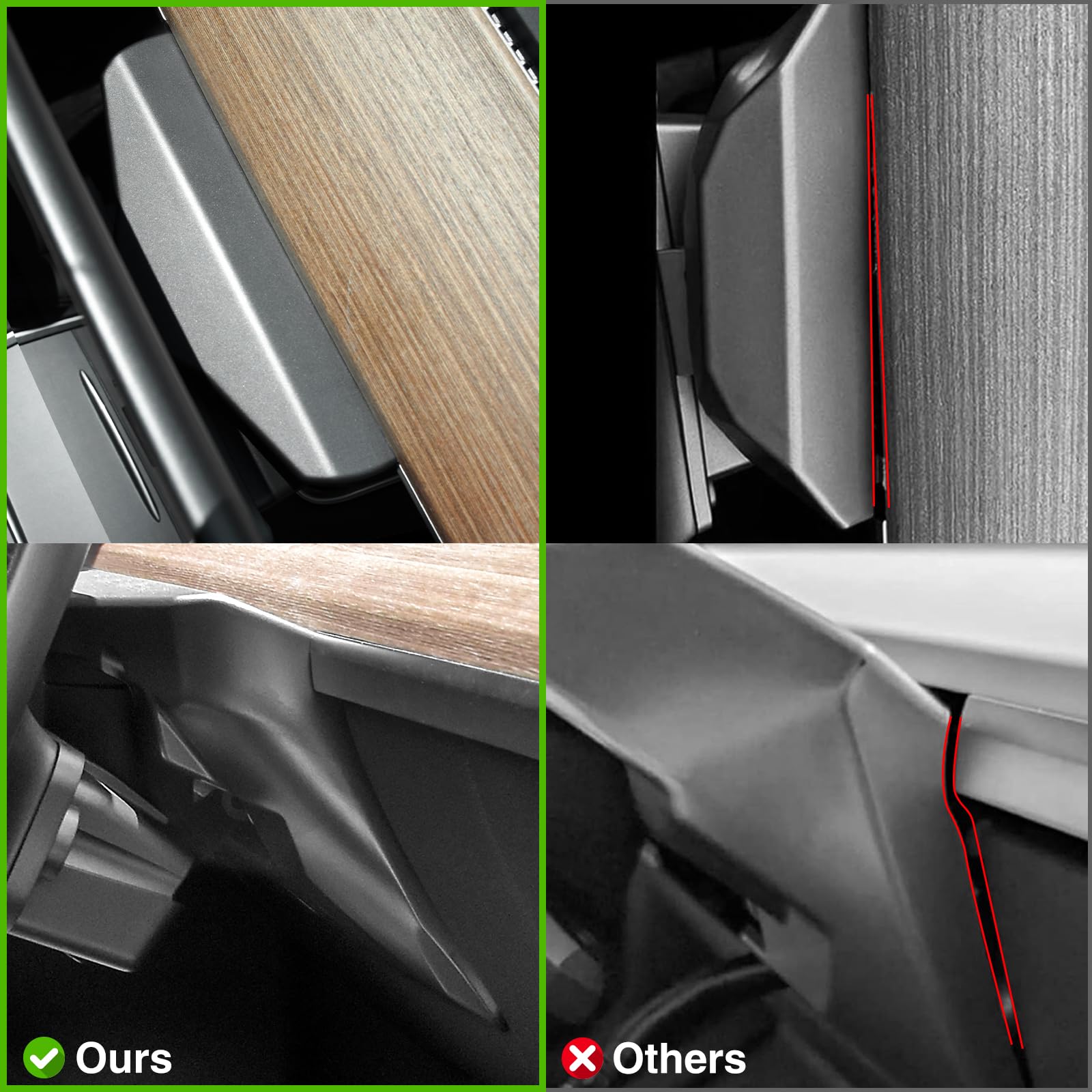 AAMHHM Screen Swivel Mount for Tesla Model Y 2019-2024 & Model 3 2017-2023 Left/Right 30° Up/Down 15° Rotating Four Directions Aluminium Alloy Tesla Screen Rotating Bracket