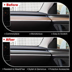 Fancemot 9 PCS Carbon Fiber Interior Decor Trim Cover Kit Compatible with 2021-2023 Tesla Model 3 & 2019-2024 Model Y, Dashboard Cover Door Panel Cover Steering Lever Cover Steering Wheel Cover