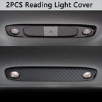 Melakee Reading Lights Trim Cover, Lights Panel Decorative Compatible with Tesla Model 3 Model Y, Reading Light Roof Frame Trim Cover Interior Light Cover Accessories, 2Pcs Carbon Fiber Pattern