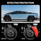 TESCYBERMODS Caliper Covers Compatible with Tesla Cybertruck Accessories 2023,2024,Front and Rear Brake Caliper Covers Set of 4 for Cybertruck Pickup Truck Wheel Accessories(Red)