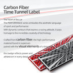 BETTERHUMZ Plaid Performance Decal Sticker Compatible with Tesla Cybertruck Model 3 Y X S Roadster Highland Carbon Fiber Car Rear Trunk Trim Exterior Accessories (Black)