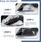 Real Carbon Fiber Side Mirror Cover Compatible with Tesla Model 3 Sedan 2017-2025, T-carbon Rearview Cover Compatible with Tesla Model 3 Exterior Mirror Caps Accessories (Black)