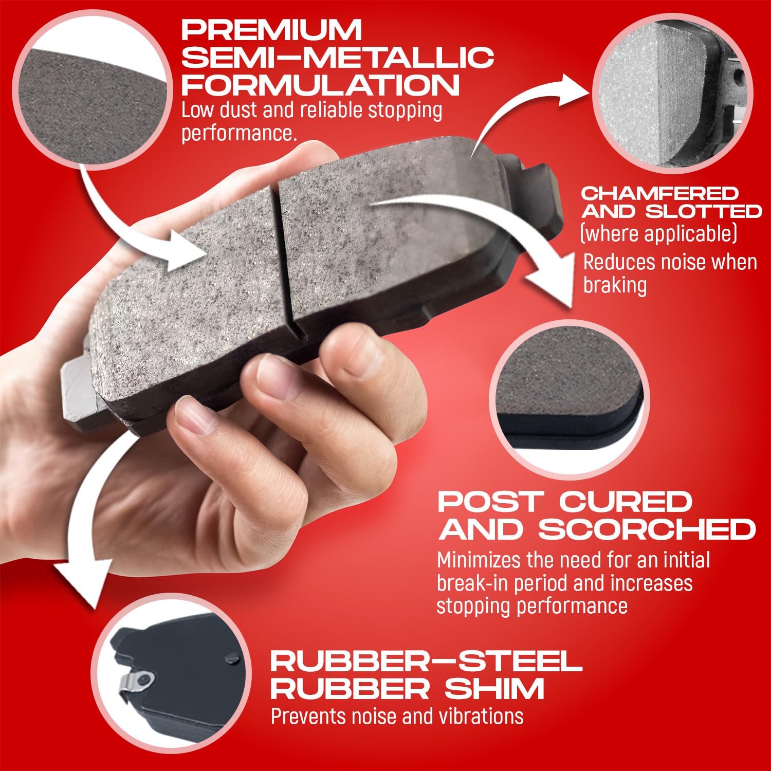 R1 Concepts Front and Rear Brake Kit For 2014-2020 Tesla S, 2016-2020 Tesla X| Drilled Slotted Brake Rotors| Semi-Metallic Brake Pads and Rotors Kit| Hardware included