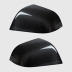 Real Carbon Fiber Side Mirror Cover Compatible with Tesla Model 3 Sedan 2017-2025, T-carbon Rearview Cover Compatible with Tesla Model 3 Exterior Mirror Caps Accessories (Black)