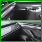 Carbon Fiber-ISH Dashboard/Door trim panel cover - (Diamond Star Inspected/Approved) Fits 2019-2024 Tesla Model Y & 2021-2023 Model 3  - M3 & MY Tesla Interior Cover Panels 4PCS-Gloss Carbon Fiber - $58.99