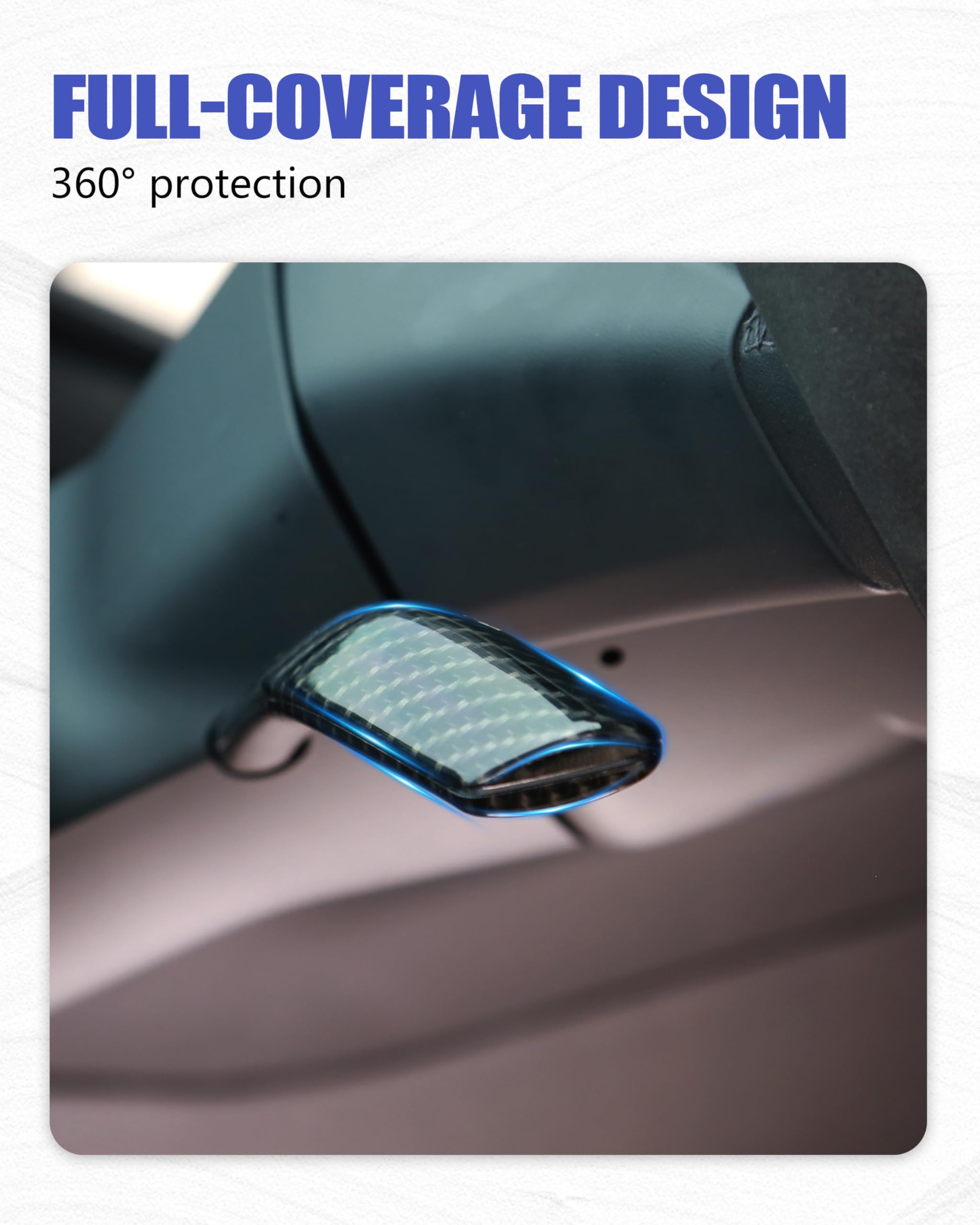 ZQULOYO Carbon Fiber Steering Column Lever Cover for Tesla Model Y Juniper 2025-2026, Interior Trim Upgrade