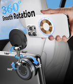 ALAFLY 15W for MagSafe Car Mount Charger, Magnetic Wireless Car Phone Holder for iPhone 17 16 15 14 13 12 Pro Max, 360° Adjustable iPhone Charger for Car with USB C Car Charger Adapter