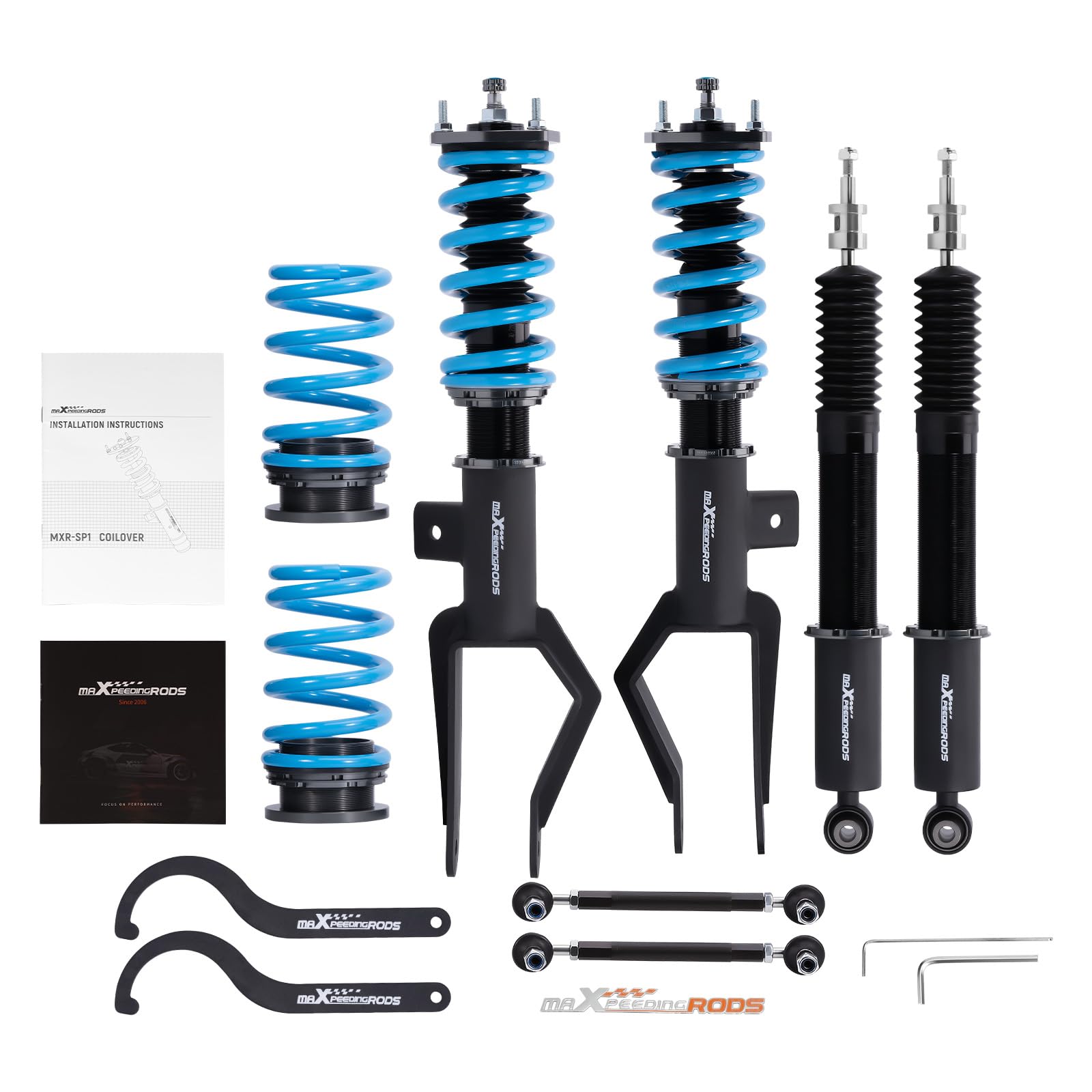 maXpeedingrods 24-Level Adjustable Coilover Suspension Kit for Tesla Model Y AWD 2020+, Height-Adjustable