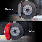 Weishine - Brake Caliper Covers Set of 4 Compatible with Tesla model 3 Accessories，2017-2023 18 Inch 19 Inch Wheel Hub Size Red Brake Caliper Covers Model 3 Caliper Covers (red)