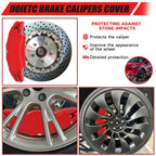 Brake Caliper Covers Compatible with Tesla Model Y Juniper 2025-2026, 19 20 inch Front and Rear Brake Wheel Hub Brake Caliper Covers 4 Pcs For Model Y Juniper Accessories Red