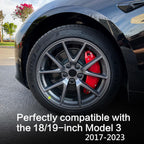 Weishine - Brake Caliper Covers Set of 4 Compatible with Tesla model 3 Accessories，2017-2023 18 Inch 19 Inch Wheel Hub Size Red Brake Caliper Covers Model 3 Caliper Covers (red)