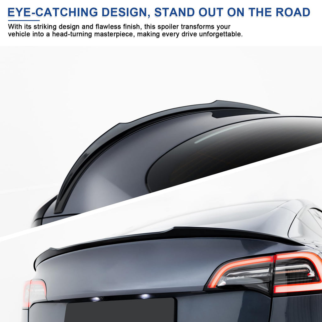 BDBO Spoiler for Tesla Model 3 2016-2022 Wing Rear Spoiler Trunk Tail Rear Trunk Lid,M4 Style Matte Black Style Performance,Model 3 Accessories