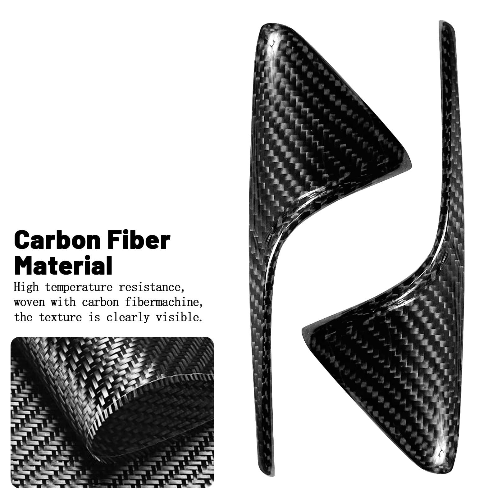 BLAKAYA HW4.0 Carbon Fiber Turn Signal Side Camera Covers for Tesla Model 3 2017-2023 & Model Y 2020-2023