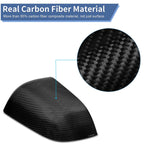 Real Carbon Fiber Side Mirror Cover Compatible with Tesla Model 3 Sedan 2017-2025, T-carbon Rearview Cover Compatible with Tesla Model 3 Exterior Mirror Caps Accessories (Black)