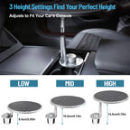 Car Tray Table & Car Desk for Laptop with 2 Risers and Anti-Slip Pad, 360° Rotating Cup Holder for Working and Eating Compatible with Tesla Model 3/Y/S, Ford F150/Explorer/Maverick & Most Vehicles/EV