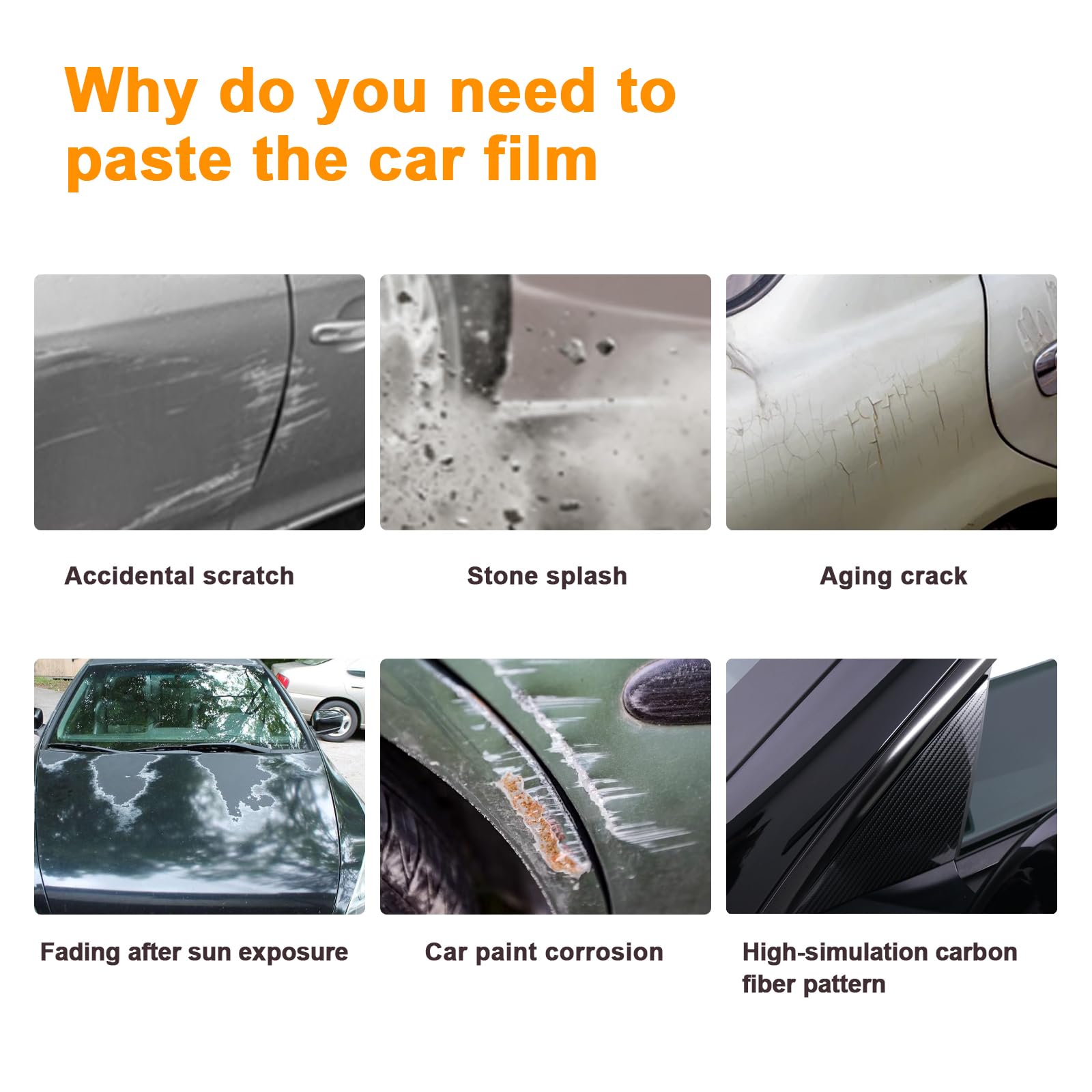 FDAIUN for 2025 Tesla Model Y Juniper PPF Precut Car Paint Protective Film Self Adhesive TPU Car Wrap Film Scratch Protector Exterior Accessories Black (Carbon Fibre, Rear Tail Light)