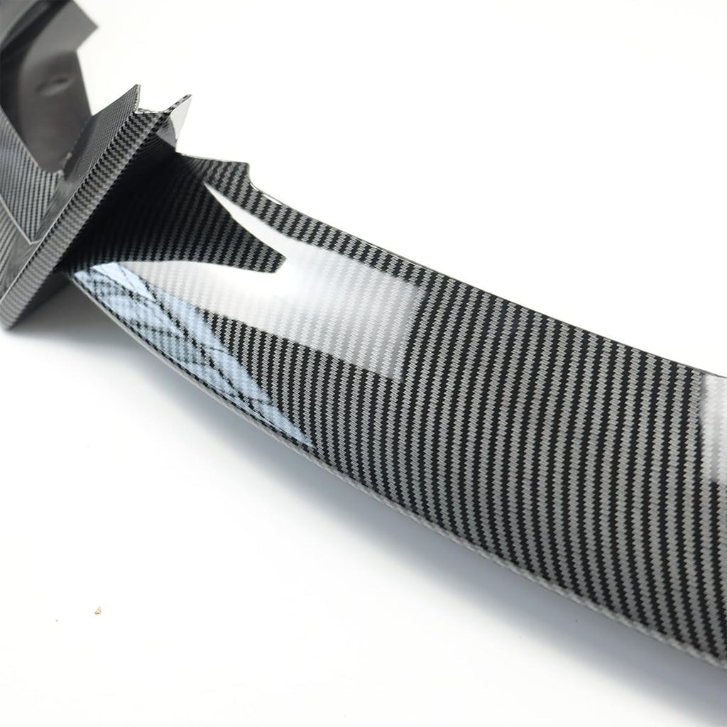 Front Bumper Lip 3Pcs Compatible with Tesla Model 3 2017-2023 Front Bumper Lip Splitter Spoiler (Carbon Fiber Print)