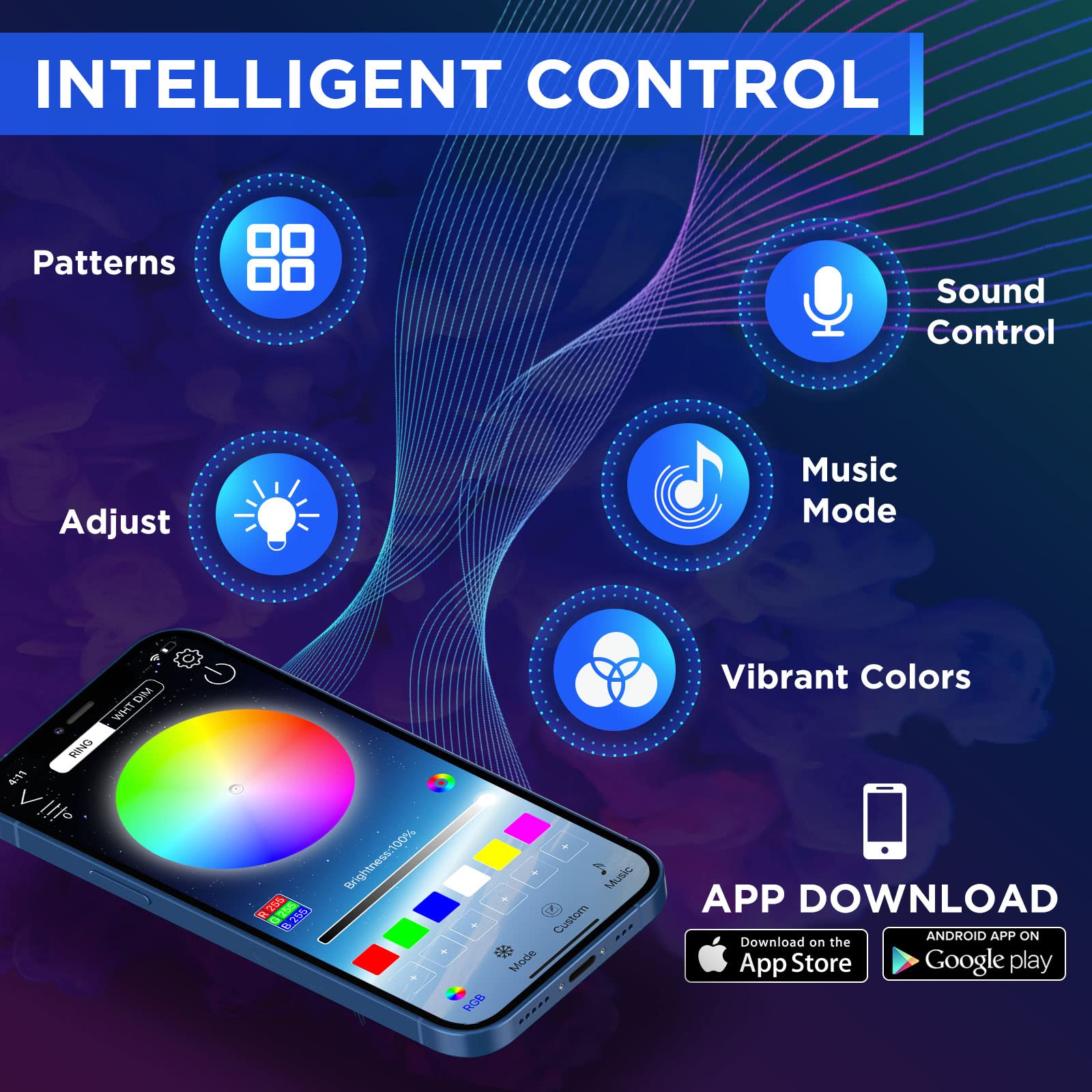 Nestour Interior Car Neon Lights Fit for Tesla Model 3 Y 2016-2020 (Center Console+Dashboard+Seat Back+4 Foot Lights) with Armrest Organizer, Tesla Ambient Lighting, APP-Controlled LED Strip Lights