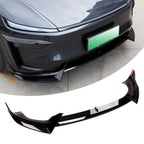 FormiPow Front Bumper Lip for 2025 2026 Tesla Model Y Juniper, 3-Piece ABS Front Splitter Bumper Lip, Aerodynamic Stability, No-Drill Model Y Juniper Accessories (Glossy Black)