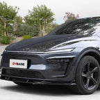 EVBASE Fang-Style Front Lip for Tesla Model Y Juniper 2025-2026, Matte Black ABS Bumper Splitter Body Kit