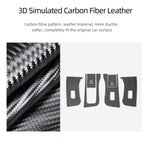 BETTERHUMZ Window Switch Panel Cover for Tesla Model Y Juniper 2025, Suede Carbon Fiber Interior Trim