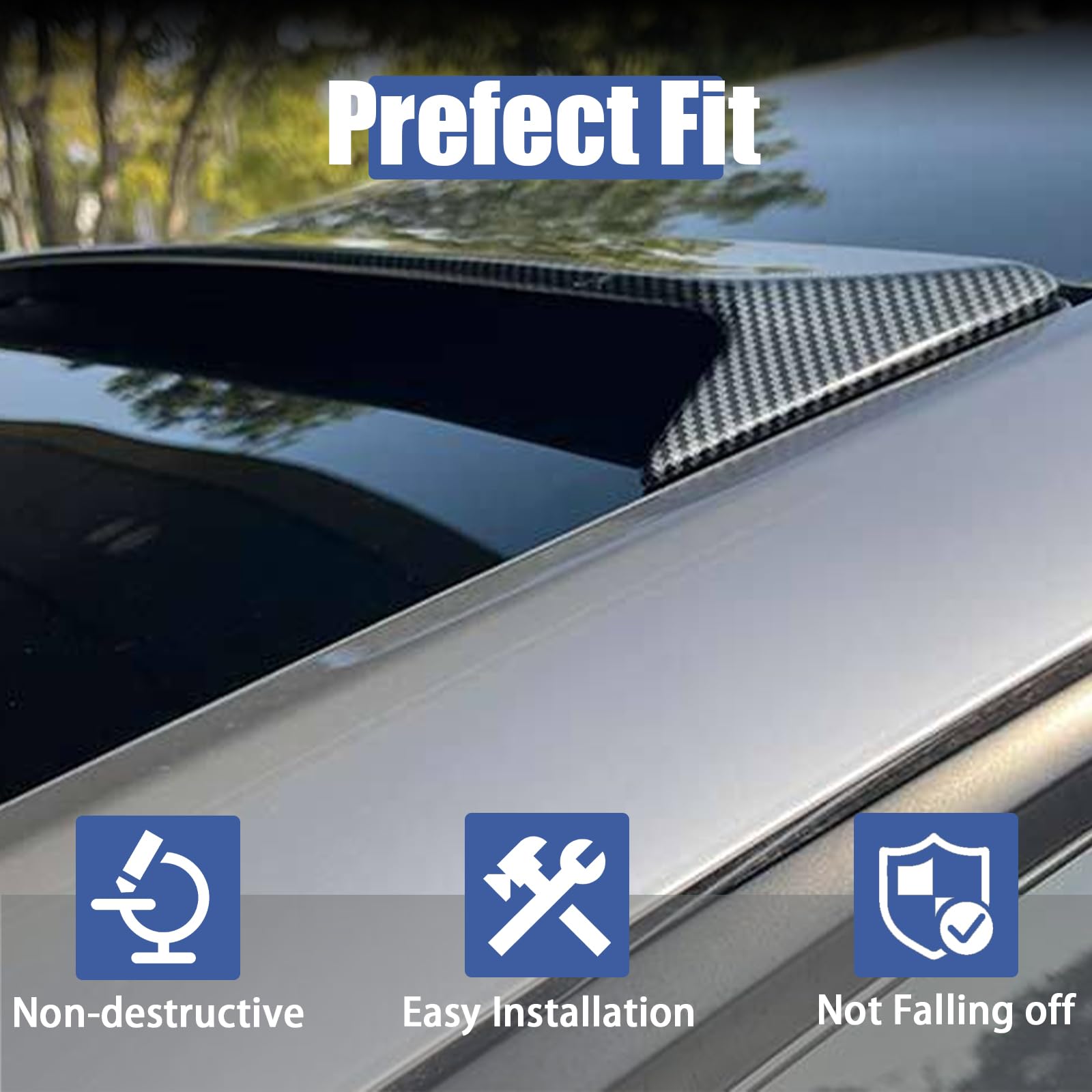 Rear Window Spoiler for Tesla Model Y ABS Roof Spoiler Tail Wing