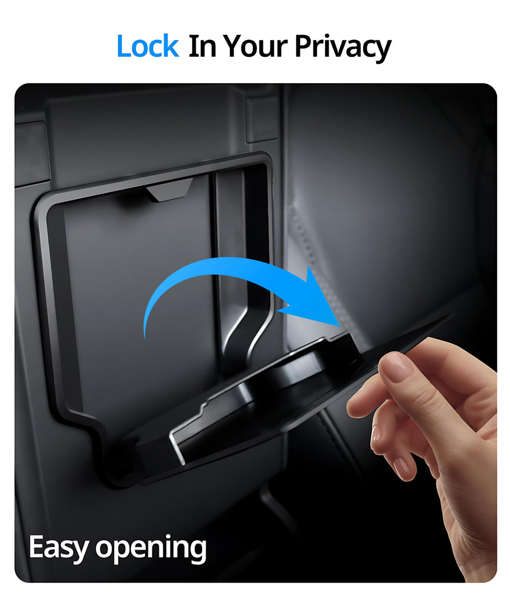 UBeesize Tesla Model Y Juniper Accessories (2025-2026), Center Console Organizer Tray for Model 3 Highland(2024-2025), Double-Layer Sliding Armrest Hidden Storage Box, 5PCS Black