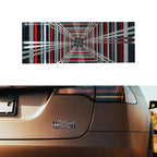 YHCDSEA Dual Motor Badge Emblem Sticker Plaid Decor Compatible for Model 3 Y X S Accessories (A-Plaid)