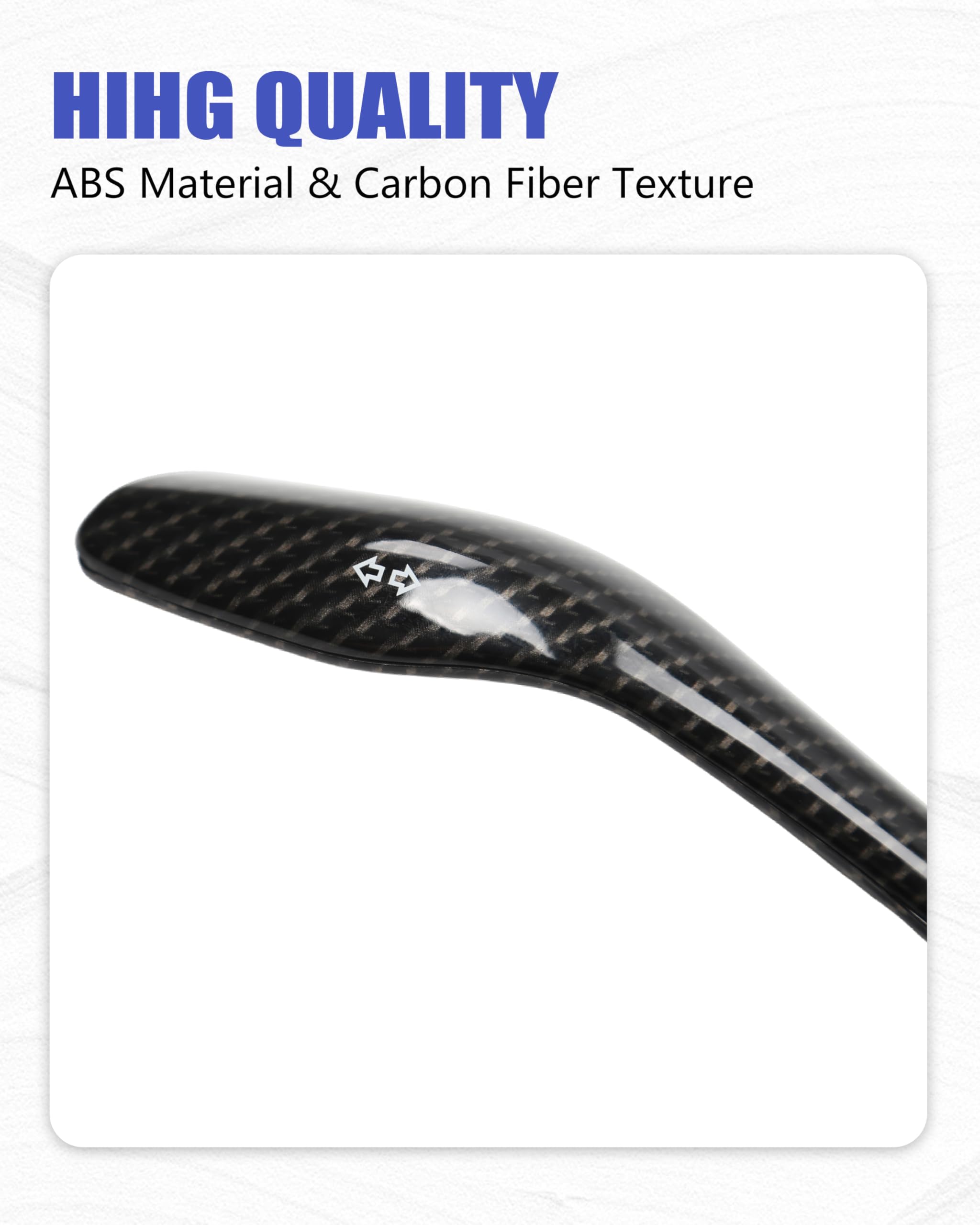 ZQULOYO Carbon Fiber Steering Column Lever Cover for Tesla Model Y Juniper 2025-2026, Interior Trim Upgrade