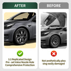 Tesla Model Y Wheel Covers, 19 Inch, 4-Piece Set, Matte Black ABS, Snap-in Installation, 2020-2024 Compatible