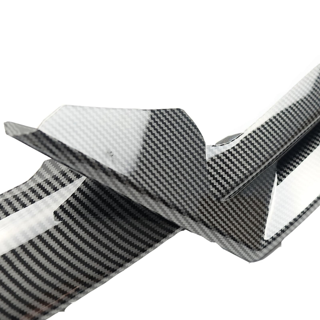 Front Bumper Lip 3Pcs Compatible with Tesla Model 3 2017-2023 Front Bumper Lip Splitter Spoiler (Carbon Fiber Print)